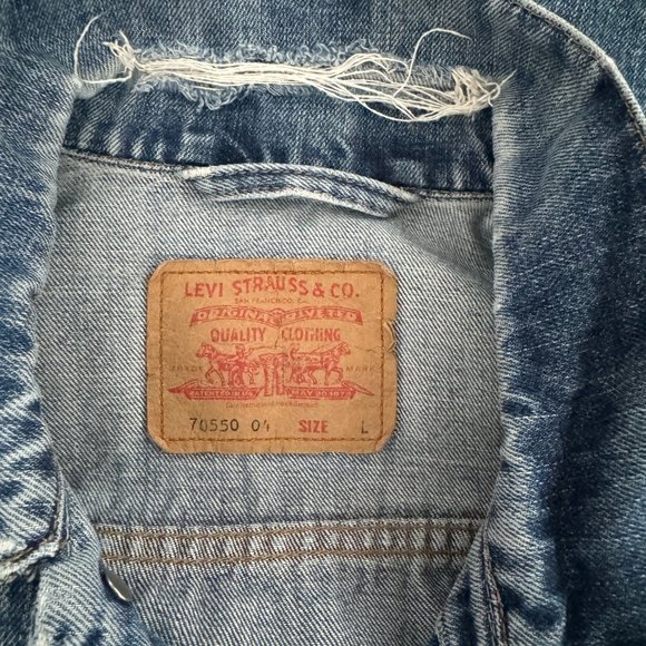 Levi's 70550 04  Denim Trucker Rider  Jacket size L - Picture 5 of 8